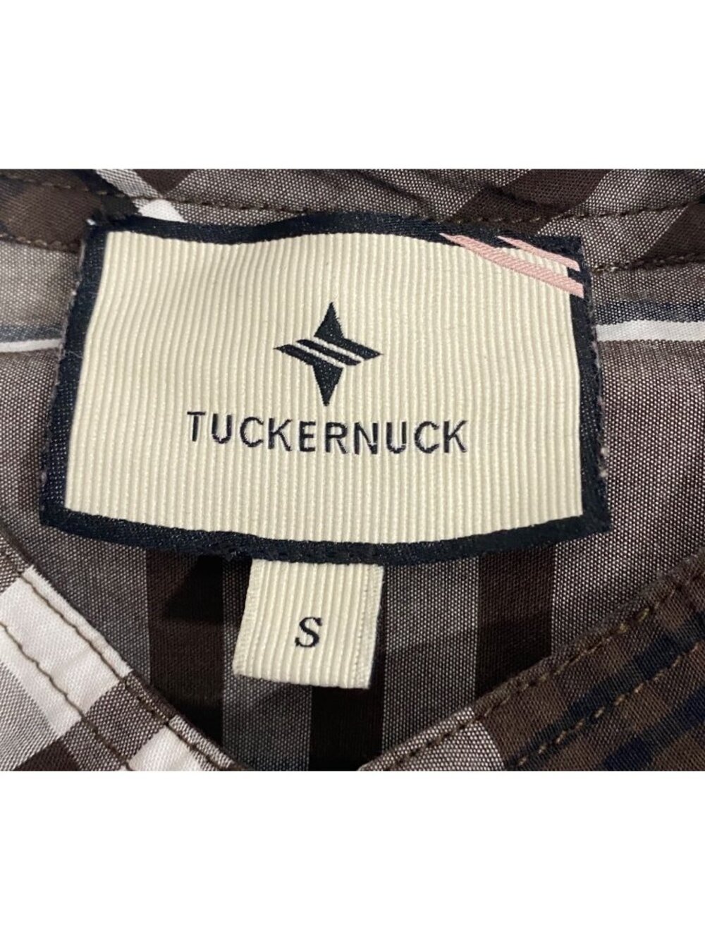Tuckernuck Brown and White Plaid Long Sleeve Shirt Dress - Picture 5 of 11